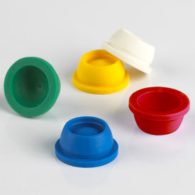 Cap, Plug, 16mm, Santoprene, for Vacuum and Test Tubes, YELLOW, 1000/Pack