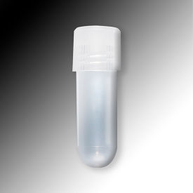 Sample Tube, 2mL, External Threads, Polypropylene, Round Bottom, 1000/Pack