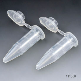 0.6mL Polypropylene Microcentrifuge Tube with Attached Flat Top Cap, Graduated - 1000/Pack