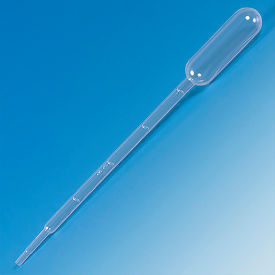 Transfer Pipet, 5.0mL, Large Bulb, Graduated to 1mL, 150mm, Sterile