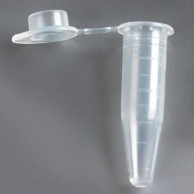 PCR Tube, 0.6mL, Thin Wall, Polypropylene, Attached Flat Top Cap, Graduated, Natural, 1000/Pack