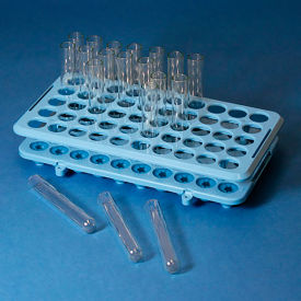 Grip Rack, Rack with Tube Grippers For up to 17mm Tubes, 50-Place, Autoclavable, Blue