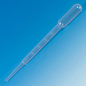 Transfer Pipet, 7.5mL, Large Bulb, Graduated to 3mL, 148mm, Sterile, Polypropylene, 400/Pack