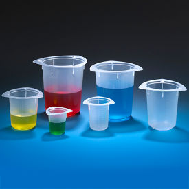 Three Corner Beaker, Polypropylene, Graduated, 400mL, 100/Pack