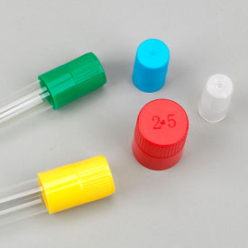 Culture Tube Cap for 16mm Glass Culture Tubes, Polypropylene, Yellow, 1000/Pack