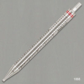Serological Pipette, 25mL, Polystyrene, Short Style, 230mm, Sterile, Red, 100/Pack