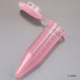 5.0mL Polypropylene Centrifuge Tube with Attached Snap Cap, Graduated, Red, 200/Pack