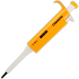 Adjustable Volume Pipette, 5 - 50uL, Yellow