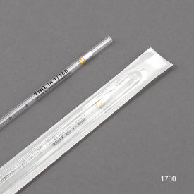 Serological Pipette, 1mL, Polystyrene, Standard Tip, 275mm, Sterile, Yellow Band, 1000/Pack