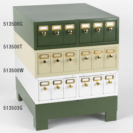 Slide Storage Cabinet, 6 Drawers, Holds 4500 slides, Metal, Tan
