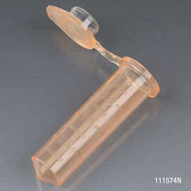 2.0mL Polypropylene Microcentrifuge Tube, Orange Stand-Up Zipbag, 500/Pack