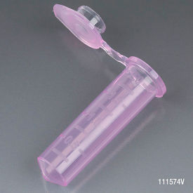 Microcentrifuge Tube, 2.0mL Polypropylene, Violet, Stand-Up Zipbag, 500/Pack