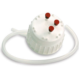Filling and Venting Closure For Vacuum Bottle, White Polypropylene, 83mm