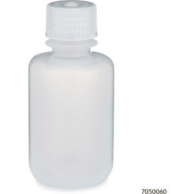 Bottle, Narrow Mouth, Polypropylene, Attached Screw Cap, 60mL, 12/Pack