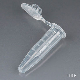 0.5mL Polypropylene Microcentrifuge Tube, Natural, Stand-Up Zipbag, 500/Pack