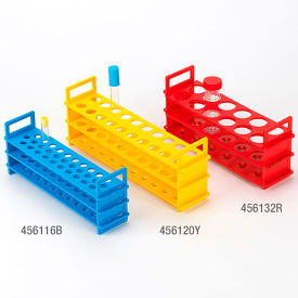 Tube Stand, Reinforced Polypropylene, 13mm, 31-Place, Yellow