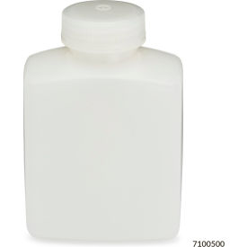 Rectangular HDPE Bottle with 48mm Polypropylene Screw Cap, 500mL Capacity, 12/Pack