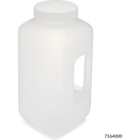 Wide Mouth Bottle, Square, Polypropylene, 4L