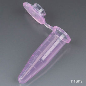 Microcentrifuge Tube, 1.5mL Polypropylene, Violet, Stand-Up Zipbag, 500/Pack