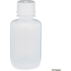 Bottle, Narrow Mouth, LDPE, Attached Polypropylene Screw Cap, 60mL, 12/Pack