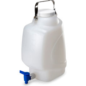 Carboy, Rectangular With Spigot, Polypropylene, 10 Liter Autoclavable