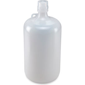 Narrow Mouth LDPE Bottle with Attached Polypropylene Screw Cap, 4 Liters