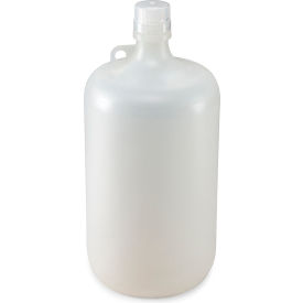 Bottle, Narrow Mouth, Polypropylene, Attached Polypropylene Screw Cap, 4 Liters