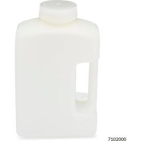 Bottle, Rectangular, Large Format, HDPE Bottle, 63mm Polypropylene Screw Cap, 2000mL (64oz), 4/Pack