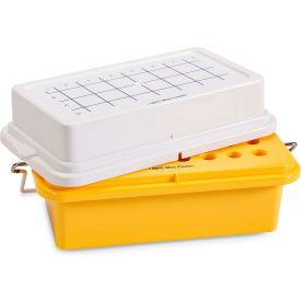 Mini Cooler w/ Gel Filled Covers For 1.5 ml Tubes, 32 Place, Yellow