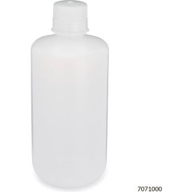 Narrow Mouth LDPE Bottle with Attached Polypropylene Screw Cap, 1000mL, 6/Pack