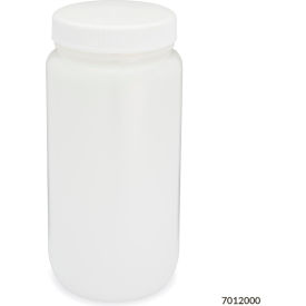 Bottle, Wide Mouth, HDPE Bottle, Screw Cap, 2 Liters (0.5 Gallons)