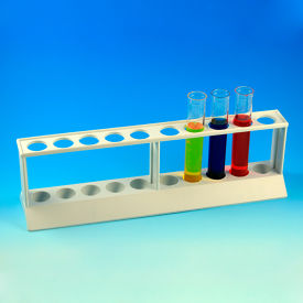 Rack, Tube, 10-Place, Polypropylene, White