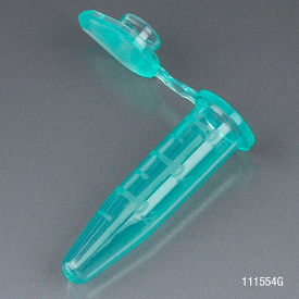 Microcentrifuge Tube, 0.5mL Polypropylene, Green, Stand-Up Zipbag, 500/Pack