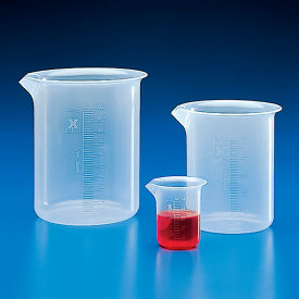 Beaker, Polypropylene, Molded Graduations, 500mL