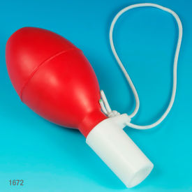 Pipette Filler, Universal Safety Pipette Bulb, Synthetic Rubber and Silicone, Red