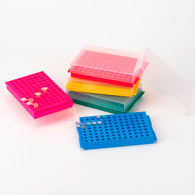 Reversible Microcentrifuge Tube Rack with Cover, 96-Place, Assorted