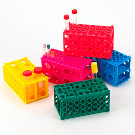 TUFFBLOK XL Tube Rack, 4-Way, Polypropylene, Green, 5/Pack