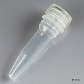 Microtube, 0.5mL, Screw Cap for Color Insert, O-Ring, Sterile, Polypropylene, Pack of 1000
