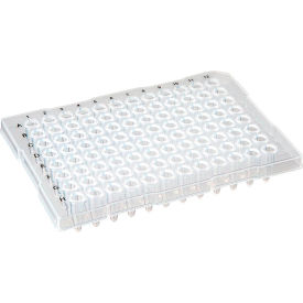0.2mL 96-Well PCR Plate, Half Skirt, Flat top, Clear, 10/Pack