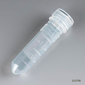 Microtube, 2mL, Attached Screw Cap for Color Insert, with O-Ring, Sterile, Polypropylene, 1000/Pack