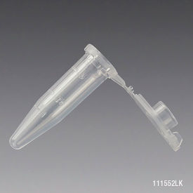 Microcentrifuge Tube, 0.5mL, Polypropylene, Locking Snap Cap, Lot Certified, 500/Pack