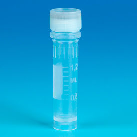Microtube, 2mL, Self-Standing, Attached Screw Cap, O-Ring, Sterile, PP, 1000/Pack