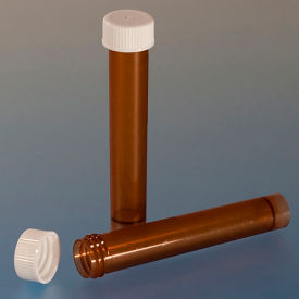 Transport Tube, 10mL, Amber Polypropylene, with White Screwcap, 1000/Pack
