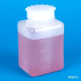 Wide Mouth Square Graduated PE (Cap Polypropylene) 500mL 6/Pack