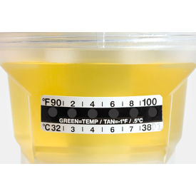 Thermometer Strips, Graduated in Fahrenheit (90-100&176) and Celsius (32-38&176), 4000Pk