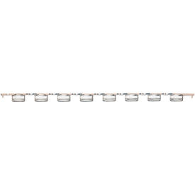0.2mL 8-Strip Flat Caps, No Tubes, Optically-Clear for qPCR, Pack of 125