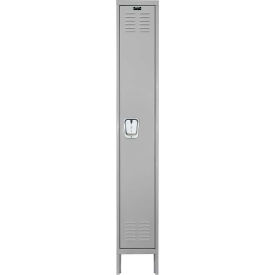 1-Tier 1 Door Premium Locker, 12"W x 15"D x 78"H, Light Gray, Unassembled