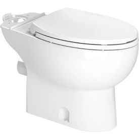 Elongated Bowl Rear Discharge Toilet w/Seat, White