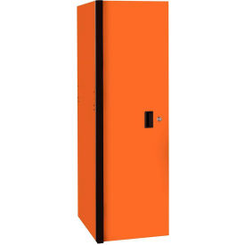 3 Drawer & 3 Shelf Side Locker, 19"W x 25"D x H"61, Orange w/Black Trim