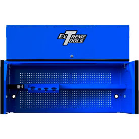 Power Workstation Hutch, 55"W x 25"D x H"22-1/4, Blue w/Black Handle & Trim